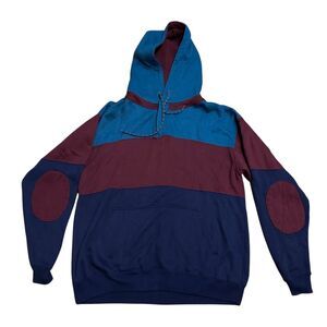 Appalachian Trail Vintage Color Block Hoodie Unisex L Multicolor Pullover